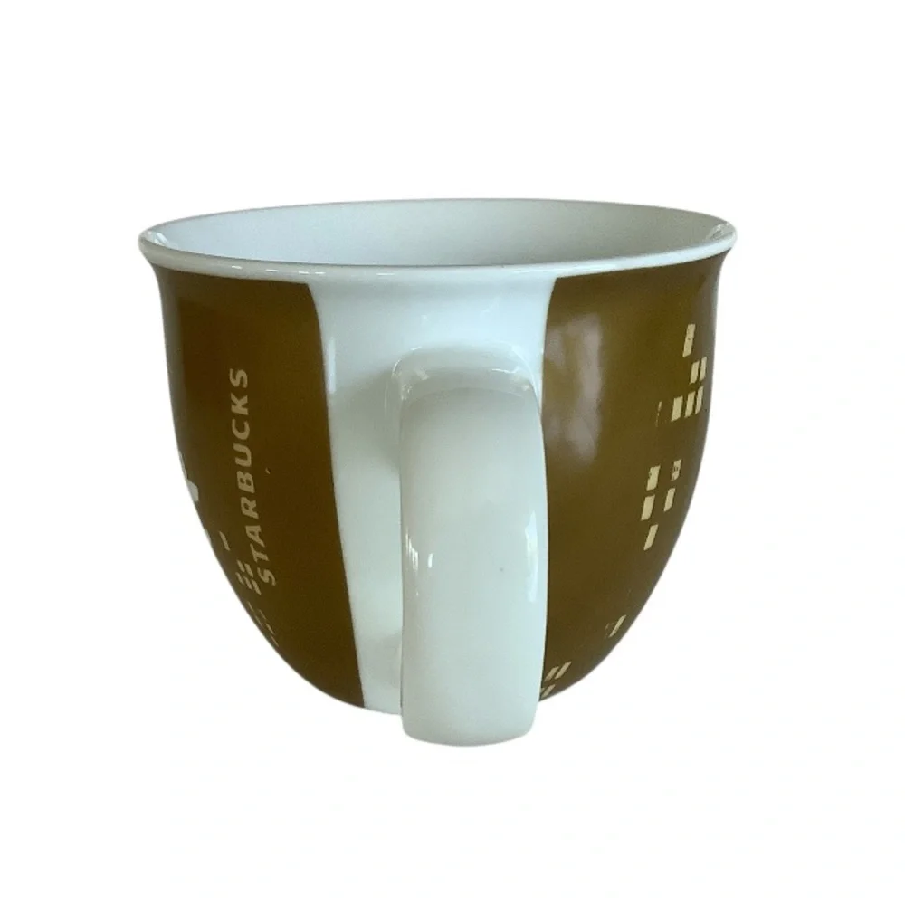 Starbucks 2014 Let There Be Bright 14 oz Gold and White Coffee Mug